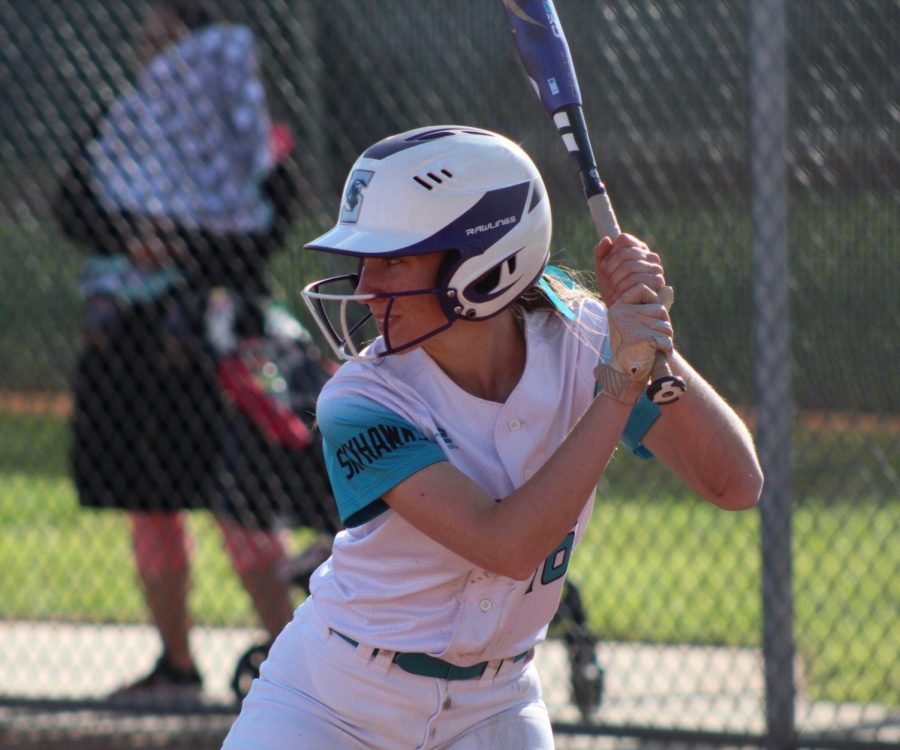 Katie Carder bats at a recent Silverado game.