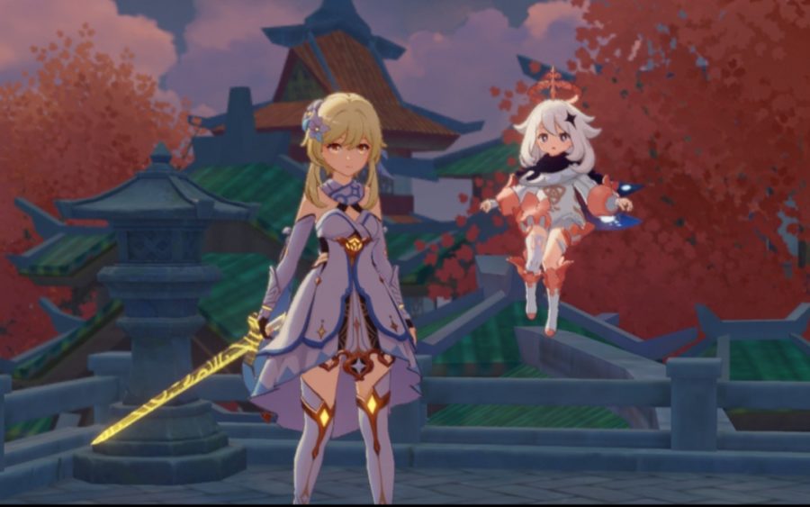 Screenshot of Traveler and their companion