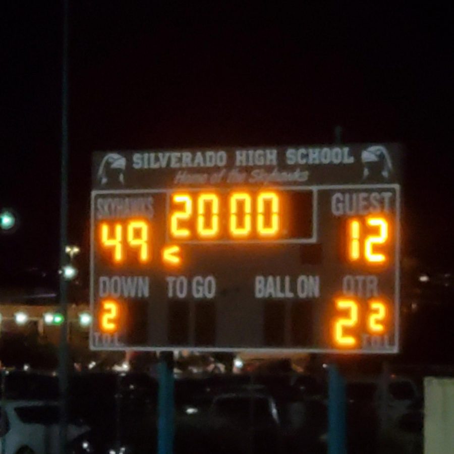Homecoming games score at halftime.