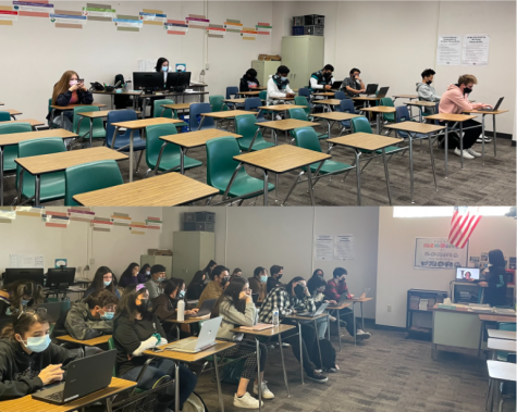 Silverado creates another class for  English 12 Honors (classroom picture at the top) to free up some more space within each class.