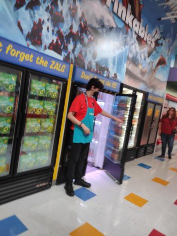 Omega Mart Employee reveals hidden door in the freezer section.