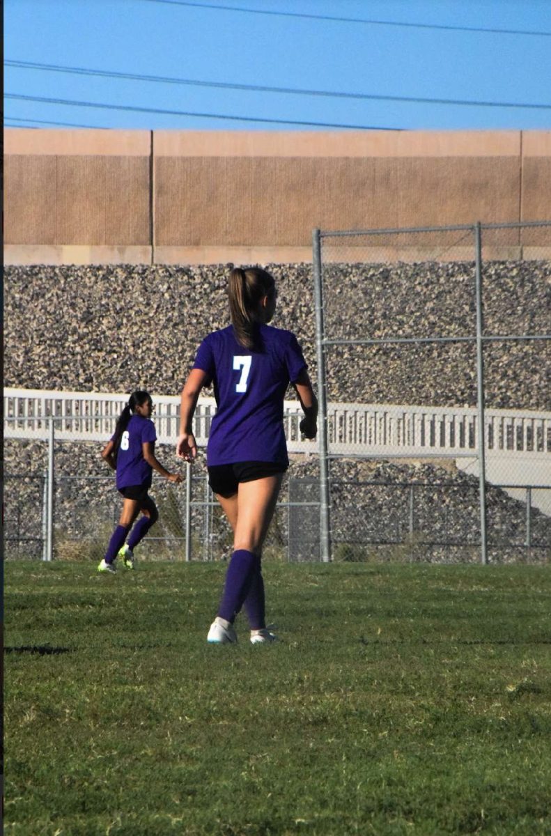 Junior Savannah Foschetti looks for an opportunity to strike during the Basic game on Aug. 28.