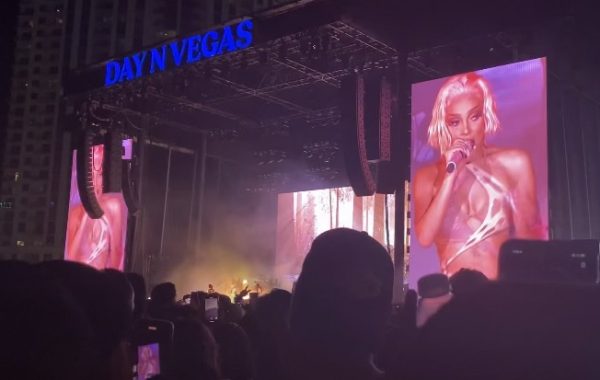 Doja Cat performs in Las Vegas at Day N Vegas on Nov. 13, 2021.