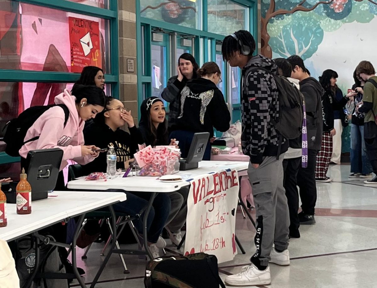 Various clubs and organizations on campus, such as SOL and BSU, fundraise by selling Valentine Grams in the cafeteria.